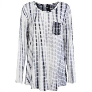 Navy Tie Dye Pocket Soft Shirt - Small